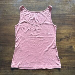 Talbots Rust Orange Pima Cotton Sleeveless Tank Shirt Cami Petite size Small PS